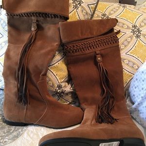 Brand New Faux Suede Boots perfect for Fall